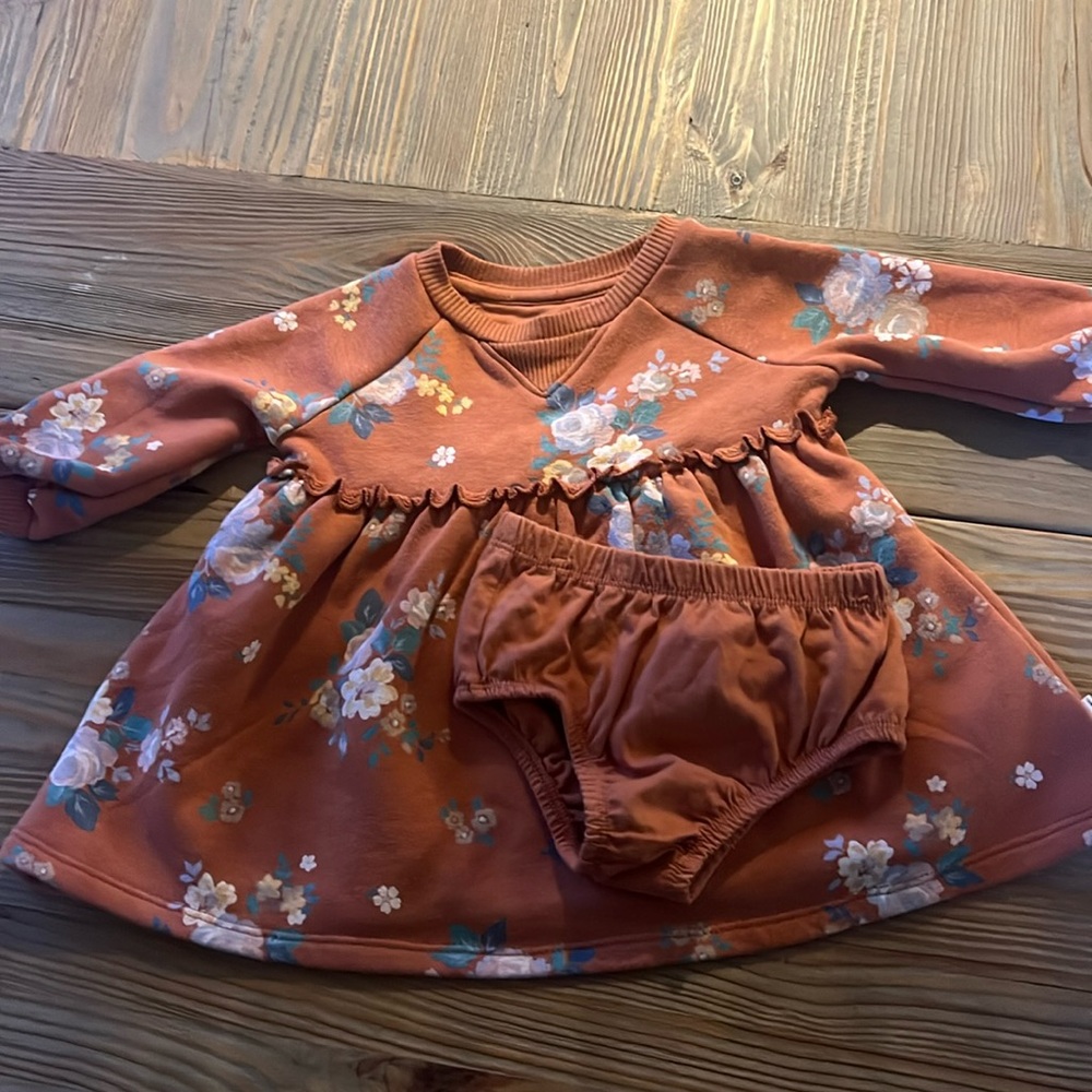 Easy Peasy Floral Dress Set 3-6 months